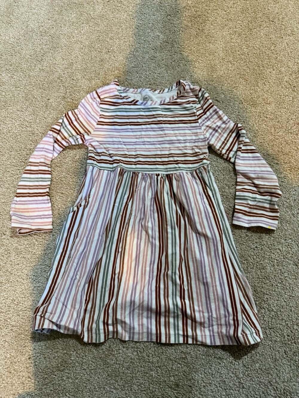 Wonder Nation Striped Long Sleeve Dress Size 4T